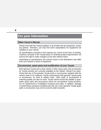 toyota hilux 2019 owners manual rhd and lhd